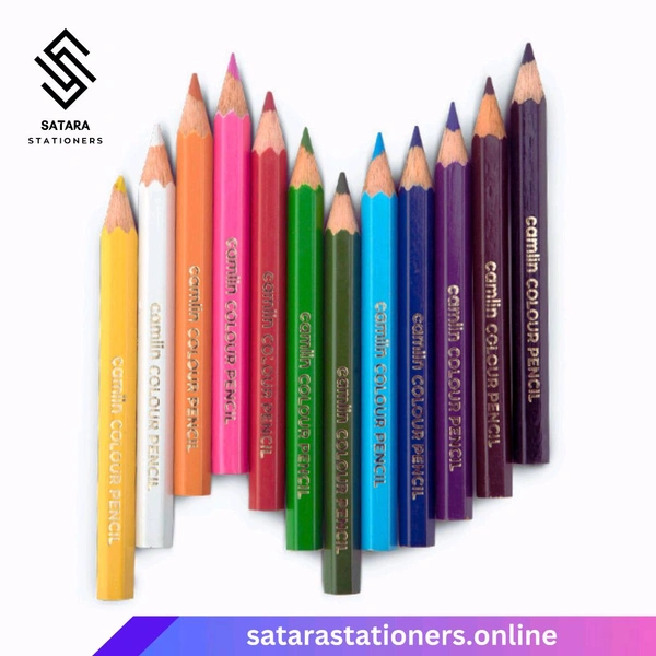 Colour Pencils | 12 Shade | Camlin Half Size