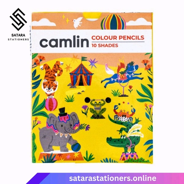 Colour Pencils | 10 Shade | Camlin Half Size
