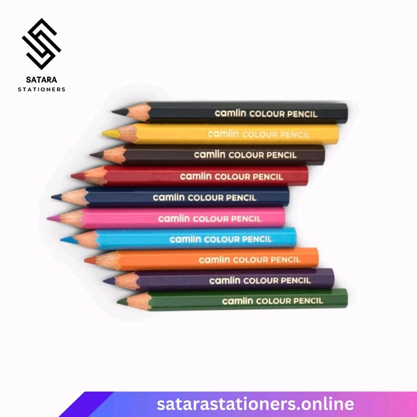 Colour Pencils | 10 Shade | Camlin Half Size
