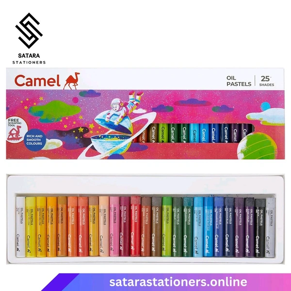 Oil Pastels | 25 Shade | Camel | Carton Pack