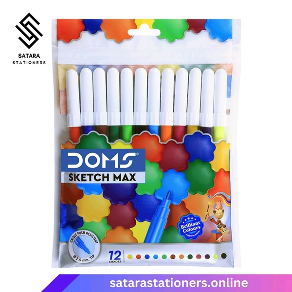 Sketch Pens | 12 Shade | DOMS