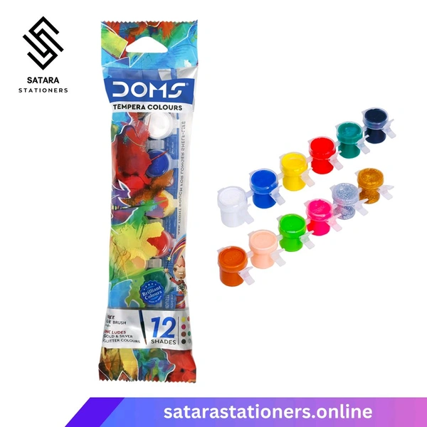 Tempera Colours | 12 Shade | DOMS 