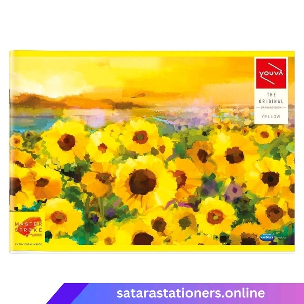 Yellow Drawing Book |21 cm x 29.7 cm| 36 Pages | YOUVA