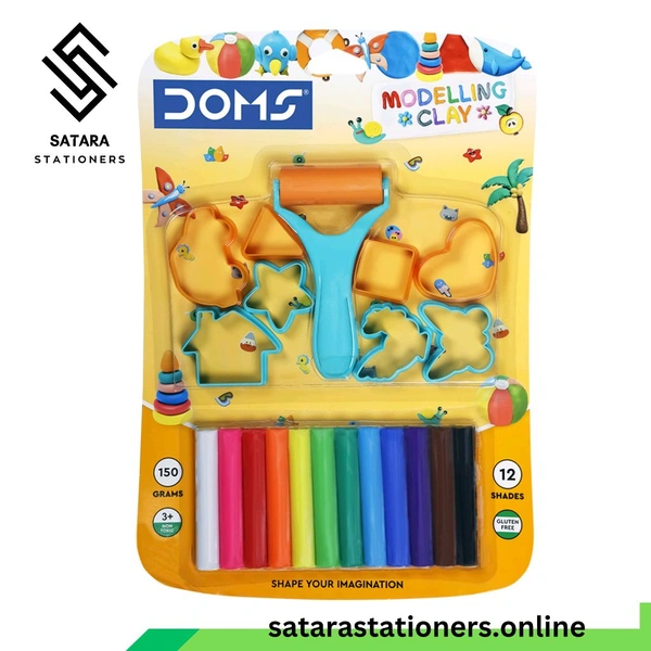 DOMS Modelling Clay | 12 Shade | 150 g
