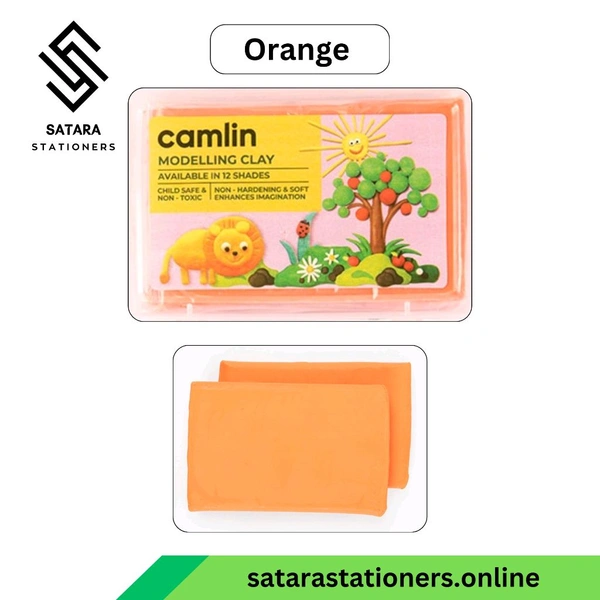 Camlin Modelling Clay | 150 g  - Neon Orange