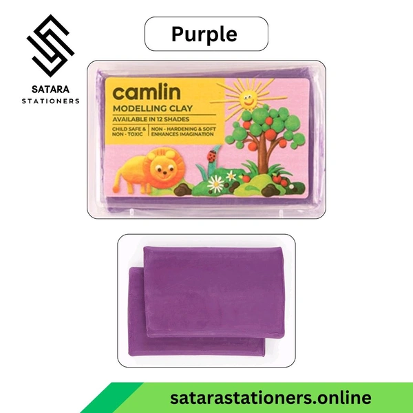 Camlin Modelling Clay | 150 g  - Purple