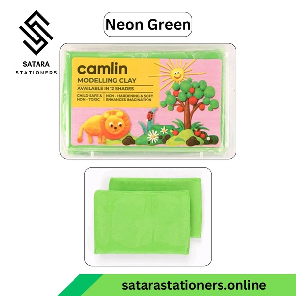 Camlin Modelling Clay | 150 g  - Neon Green