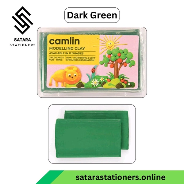 Camlin Modelling Clay | 150 g  - Dark Green