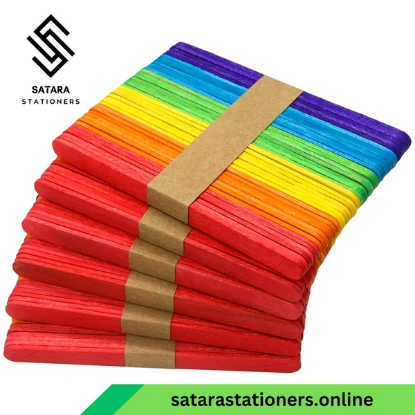 Ice cream Sticks | Colourful | Pack Of 50
