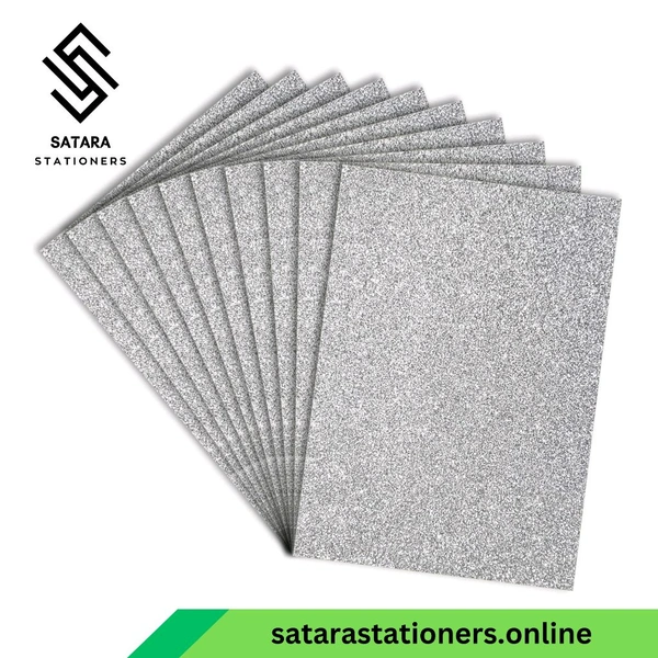 Glitter Paper | Foam Paper  - Silver