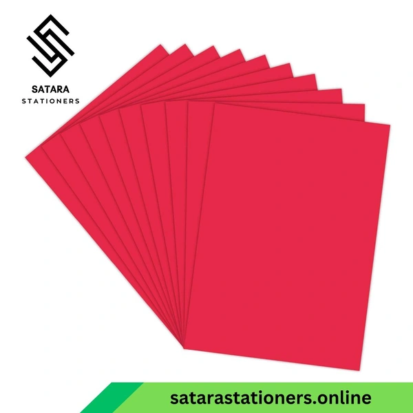 A4 Tinted Papers | Multi Colour Papers | Colourful Paper - Red