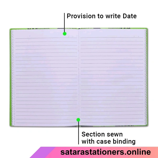 Youva Colour Pattern Case Bound Diary | A5 Size