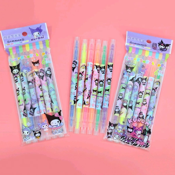 Double Side High-lighter | Pack Of 6 