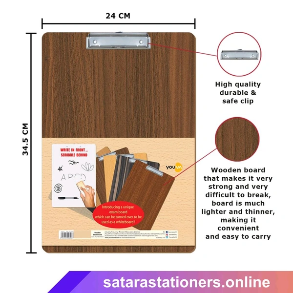 Youva Exam Board With Whiteboard | 24 X 34.5 cm