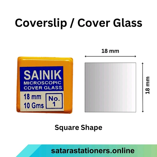 Coverslip Box | Cover Glass | Approx 50 - Square