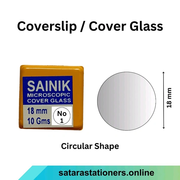 Coverslip Box | Cover Glass | Approx 50 - Circular