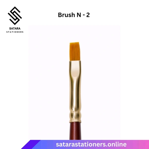 Camlin Synthetic Gold Flat Brush - No. 2