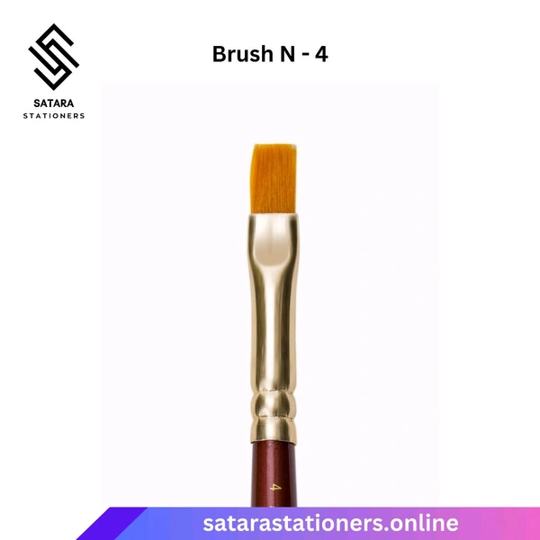 Camlin Synthetic Gold Flat Brush - No. 4