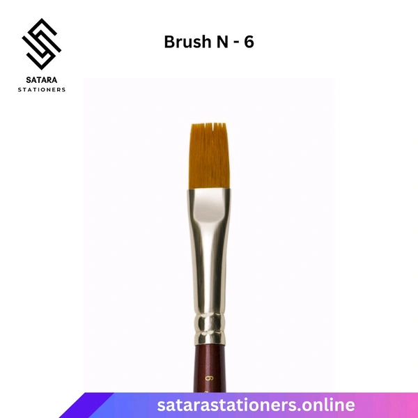 Camlin Synthetic Gold Flat Brush - No. 6