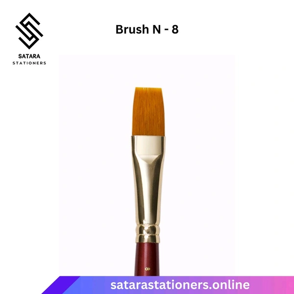 Camlin Synthetic Gold Flat Brush - No. 8