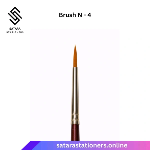 Camlin Synthetic Gold Round Brush  - No. 4
