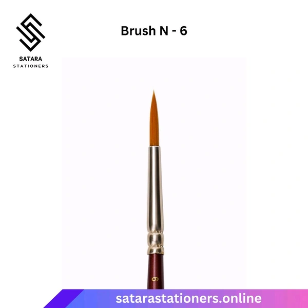 Camlin Synthetic Gold Round Brush  - No. 6