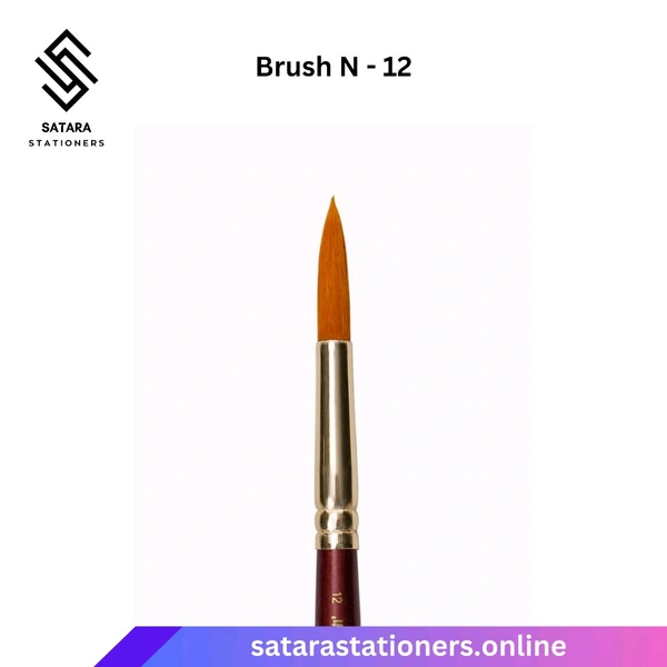 Camlin Synthetic Gold Round Brush  - No. 12