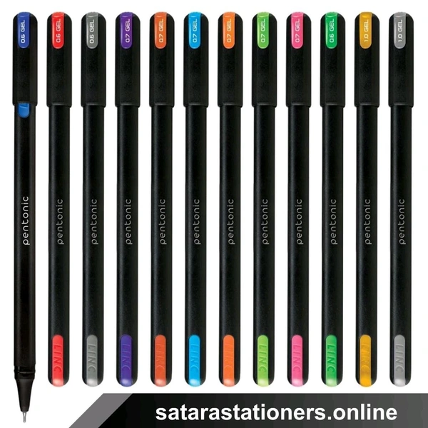 Pentonic Multicolor Gel Pen Pack | 12 Pens