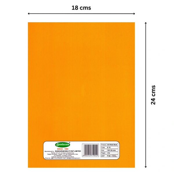 3 in 1 | 172 Pages A5 Sundaram Notebook 