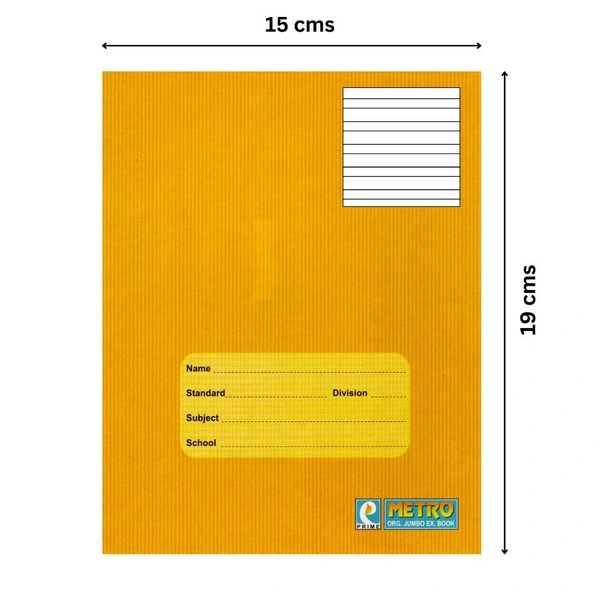 152 Pages Jumbo Gold Notebook - Double