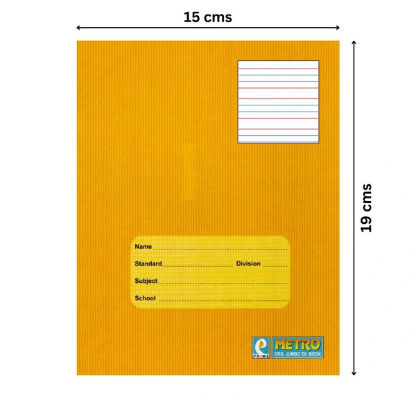72 Pages Jumbo Gold Notebook - Four