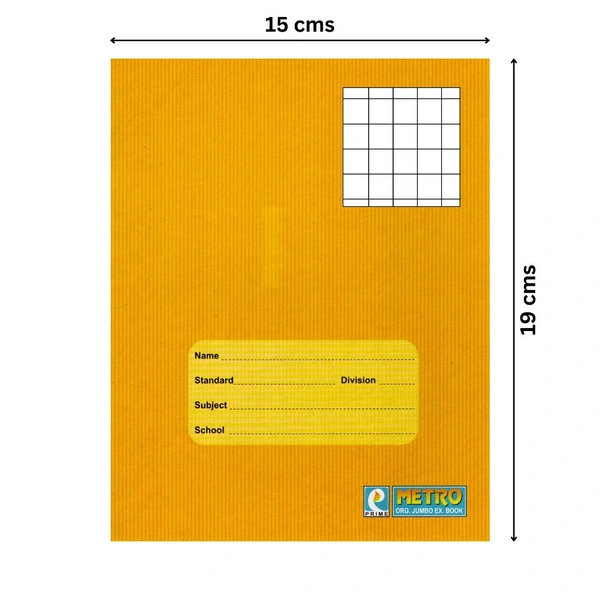 72 Pages Jumbo Gold Notebook - Square