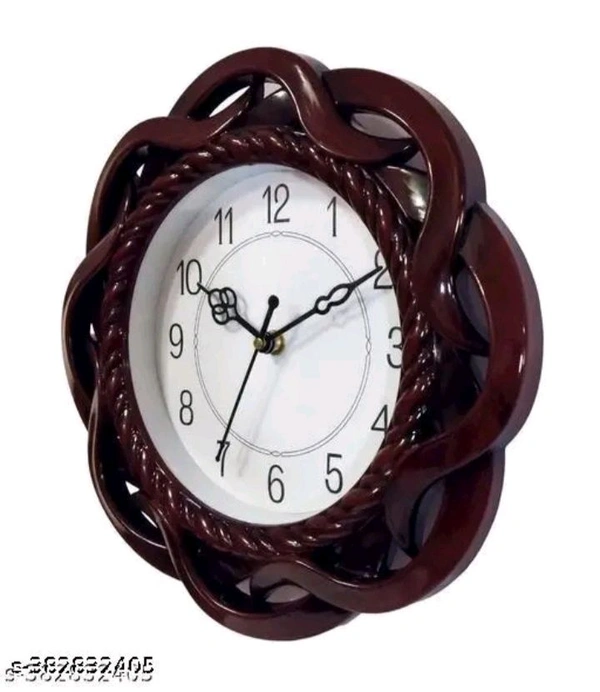 wall clock 10 inchName: wall erial: PlasticType: Wall C - Brown