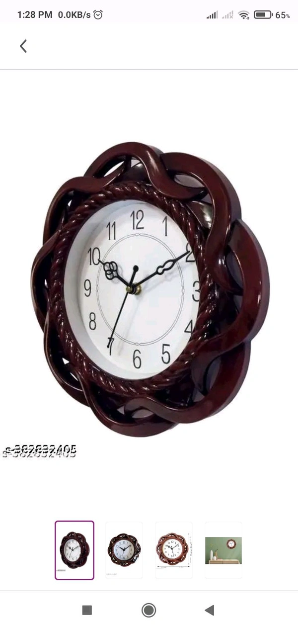 wall clock 10 inchName: wall erial: PlasticType: Wall C - Brown