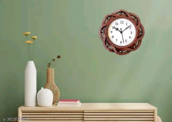 wall clock 10 inchName: wall erial: PlasticType: Wall C - Brown