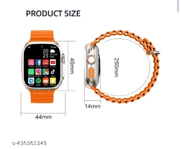 Acheron Smartwatch: Long battery life and wireless charging(Pack Of 1 Orange Colour with FREE Black Belt)Name: Acheron Smartwatch:  - Web Orange
