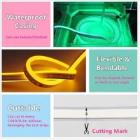 Silicone Neon Rope Light - Green