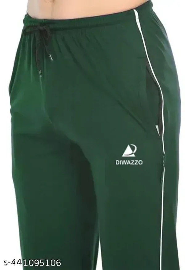 Premium Cotton Green Track Pant for Men | Relaxed Fit Pyjamas  - 32
