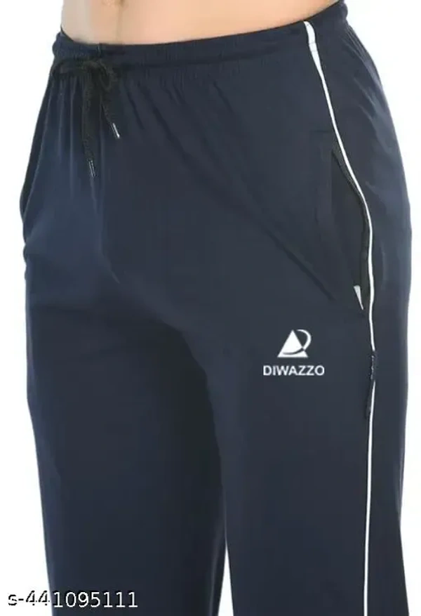 Classic Men's Navy Blue Cotton Track Pants | Perfect Pyjamas for Relax & Style - 34