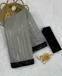 UNIQUE DESIGN SAREE - Free Size