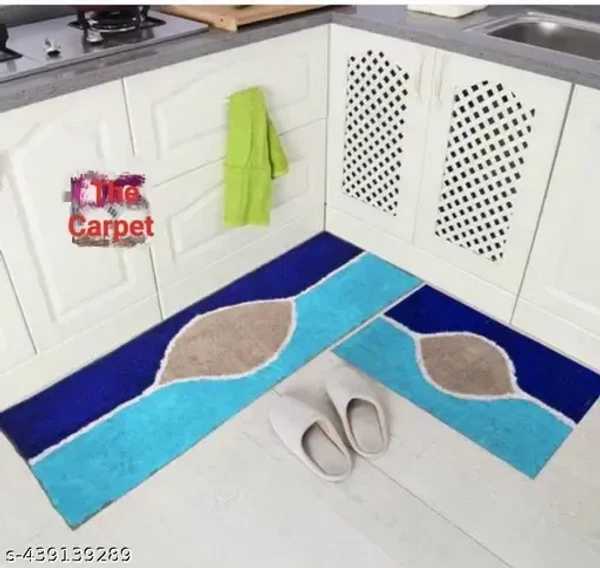2pc Premium Kitchen mat washable mat doormat combo bathmat - Free Size