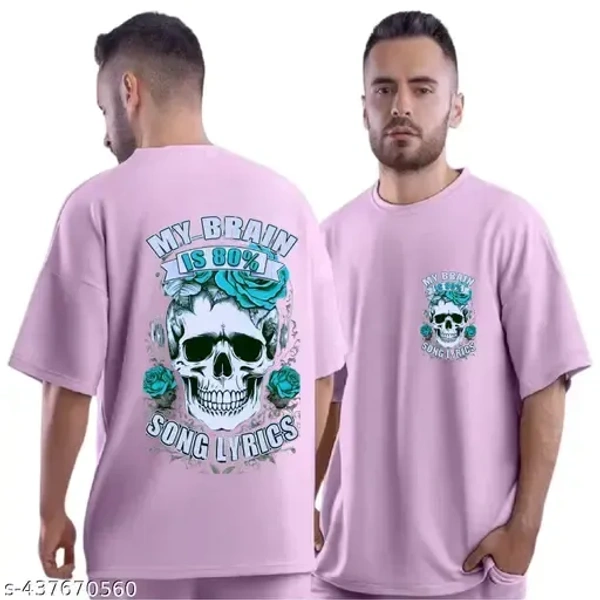 Four Brother'S GRAPHICS PRINTED COTTON BLEND FABRIC OVERSIZED T-SHIRT FOR MEN | MOT-0020 - XL