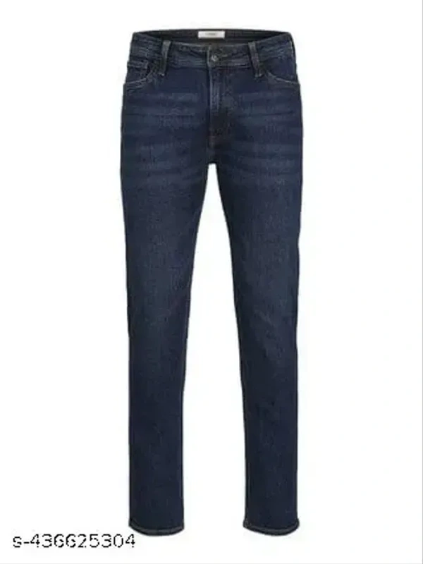 Men Slim Mid Rise Blue Jeans - 30