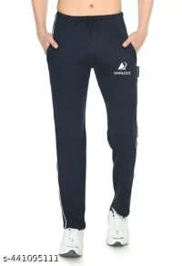 Classic Men's Navy Blue Cotton Track Pants | Perfect Pyjamas for Relax & Style - 34