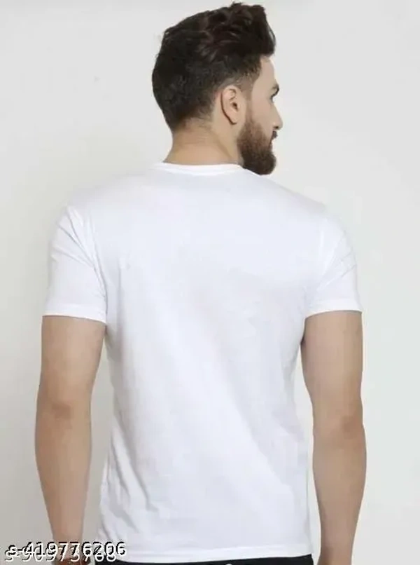 Half Sleeve Life Line G tshirt for men and boys white tshirt - M