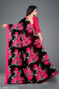 SHUBHSWAR Daily Wear georgette Saree with unstitched Blouse Piece - Free Size
