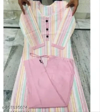 Ethnic Kurti with pant and dupatta set - M