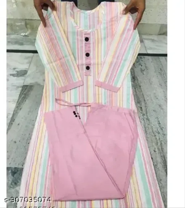 Ethnic Kurti with pant and dupatta set - M