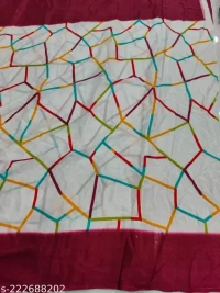 best satin silk printed saree - Free Size