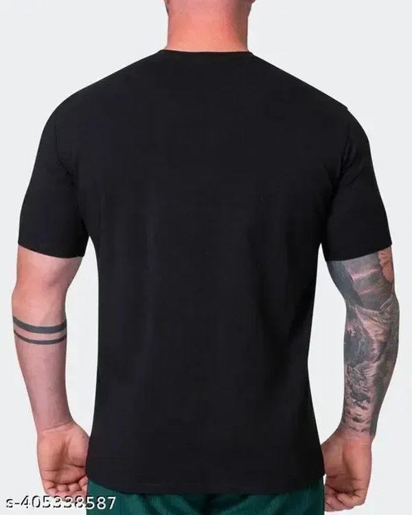Men'S Fashion Short Sleeves T-Shirt | Black Casual Wear Men'S Tee | Men'S Streetwear T-Shirt | Polyester Summer Tee Collection For Men'S | Trendy Designs T-Shirt For Men'S | - S